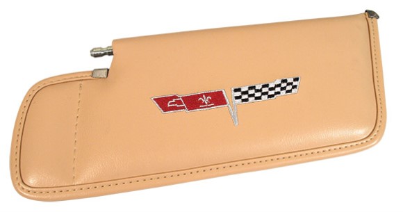 Sunvisor. Doeskin LH Telescopic With Rod Embroidered with Logo 79-80