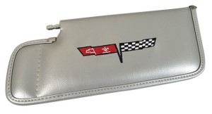 Sunvisor. Silver LH Telescopic With Rod Embroidered with Logo 81