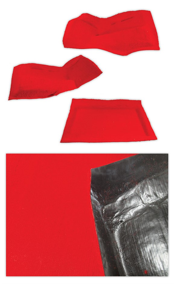 Taillight Panel Covers Coupe 3 piece- Torch Red. 97-04
