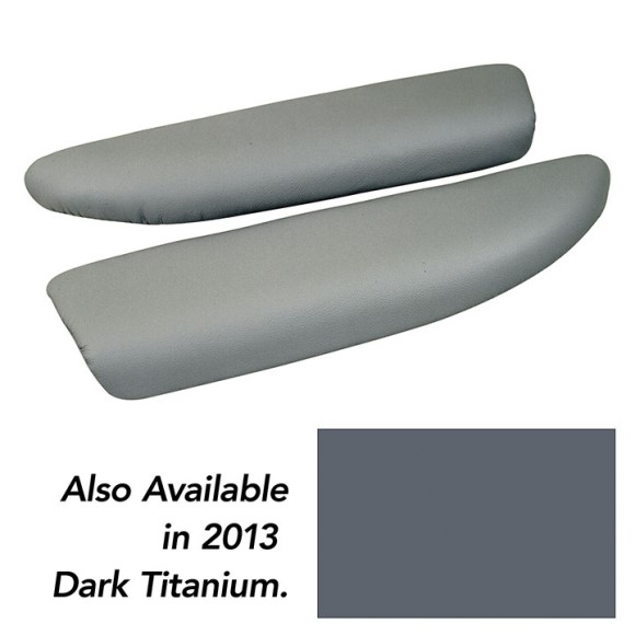 Leather ArmRest Pads - Dark Titanium Gray 13