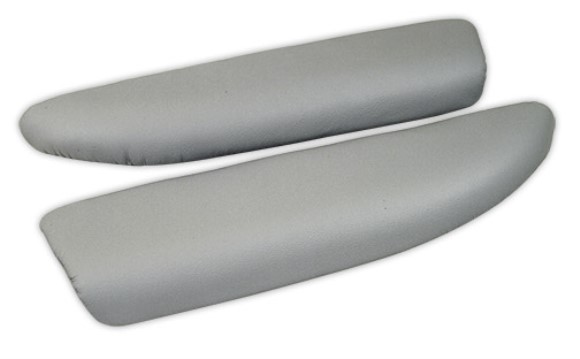 Leather ArmRest Pads - Light Titanium Gray 06-12