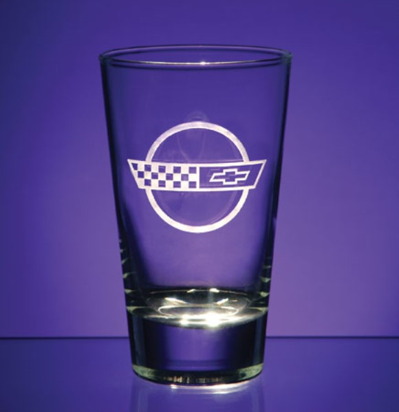 Glass Set - 15oz Tall Heavy Base Cooler W/C4 Logo 4pc 