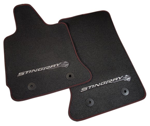 Mats - Black with Red Stitching and Stingray Logo 14-18