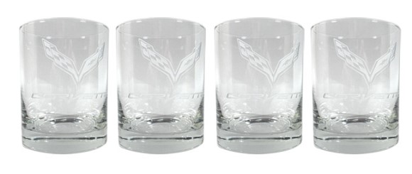 Glass Set - 14oz Short W/C7 Logo 4pc Set 