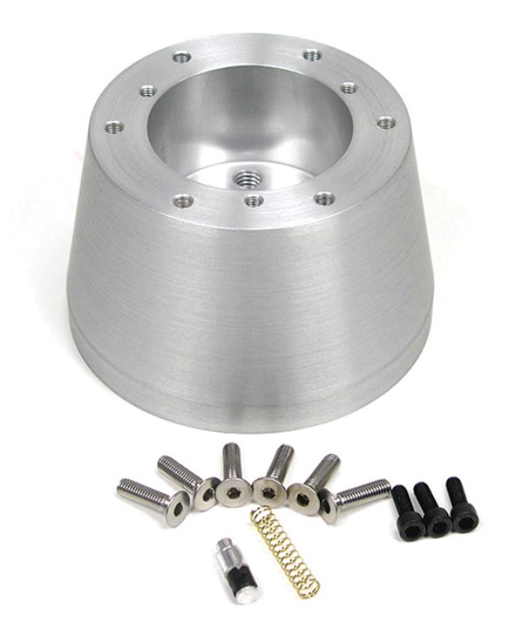 Ididit Steering Wheel Adaptor - 6 Bolt Black Powder Coat 63-66