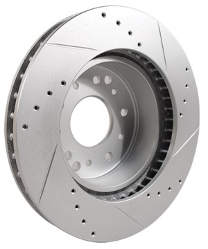 Rear Slotted & Drilled Brake Rotor - Left Hand 65-82