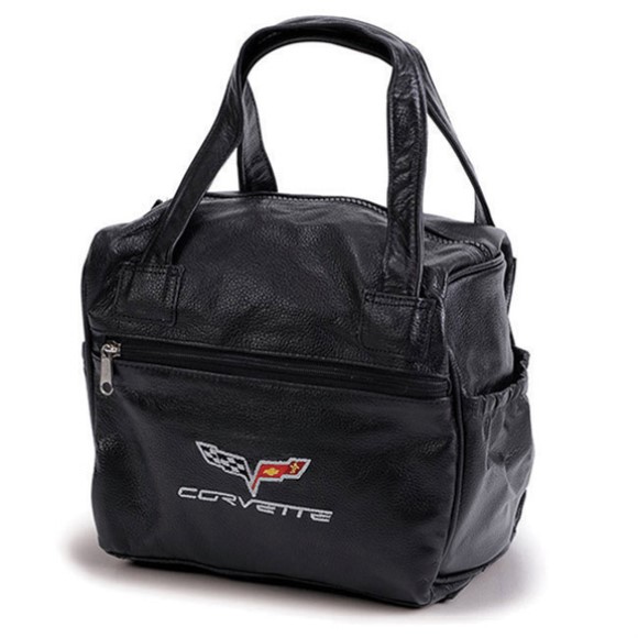 Leather Car Kit - W/C6 Logo & Script - Black 