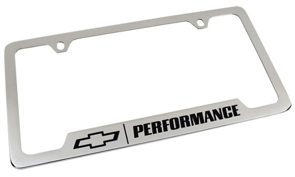 LICENSE PLATE FRAME. BOW CHRM W/BLK