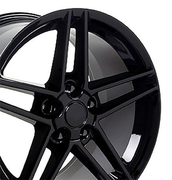 WHEEL. C6 Z06 BLACK 18X9.5