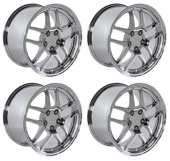 WHEEL SET. C5 Z06 STYLE CHROME