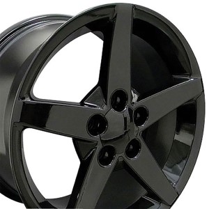 WHEEL SET. C6 5 SPOKE GLS BLK RETRO