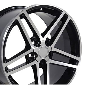 WHEEL SET. C6 Z06 SPLT 5 SPK BK MC