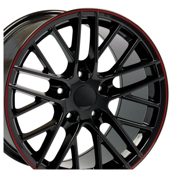 WHEEL SET. C6 ZR1 GLS BLK RD STP