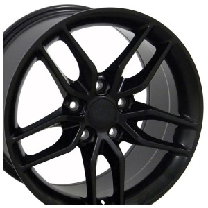 WHEEL SET. C7 Z51 STYLE SATIN BLACK