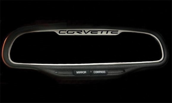 REAR VIEW MIRROR TRIM. CORVETTE