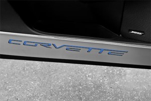 DOOR GUARDS. BLU CF CORVETTE