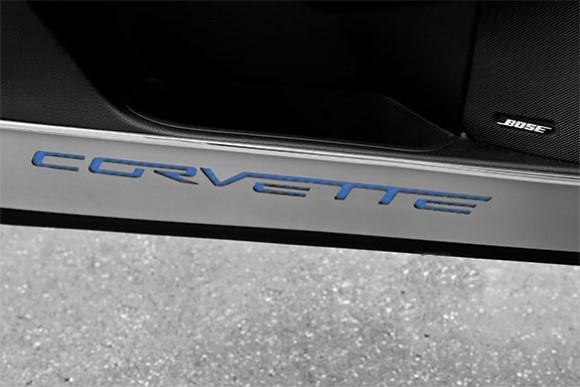 DOOR GUARDS. BLU CF CORVETTE