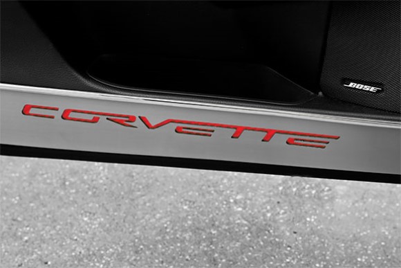 DOOR GUARDS. RED CF CORVETTE
