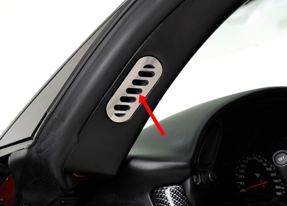 PILLAR VENT COVERS. POLISHED