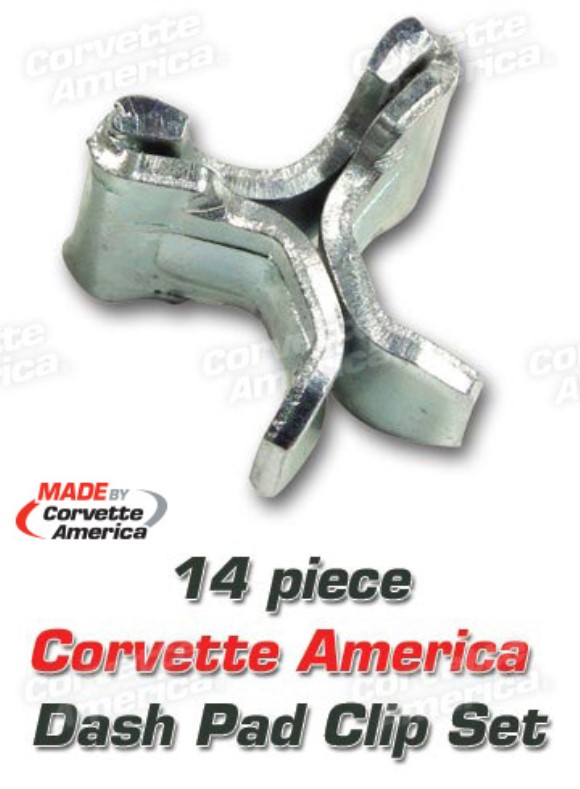Dash Pad Clips. 14 Piece Set (CA) 63-67