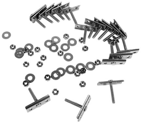 Bumper Retainers. Front/Rear Stainless Steel 18 Piece 73-82