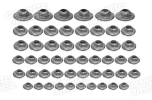 Emblem Speednut Kit. 52 Piece 70-72