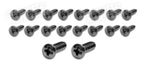 Windshield Interior Molding Screws. Coupe 63-67