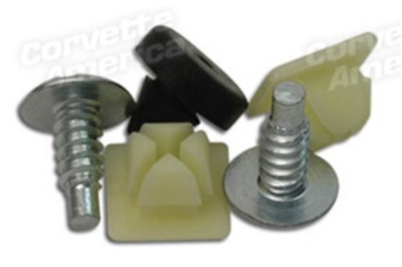 Rear License Plate Screw, Nut & Bumper Set. 66-73