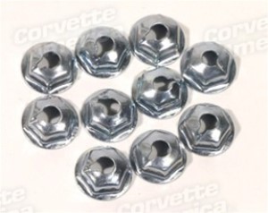 Park Brake Slide Retainer Nuts. 10 Piece 67-76