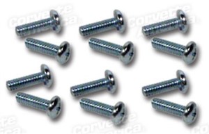 Side Exhaust Cover Upper Screws. 12 Piece Set 65-67