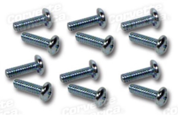 Side Exhaust Cover Upper Screws. 12 Piece Set 65-67