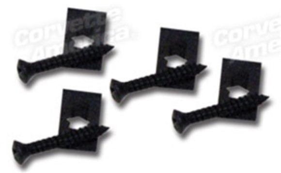 Side Exhaust Rocker Panel End Screw & Nut Set 65-67