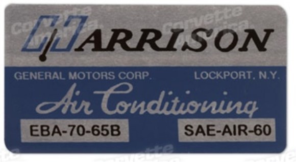 Decal. Air Conditioner Foil Plate 65