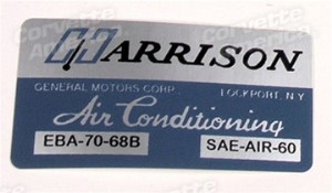 Decal. Air Conditioner Foil Plate 68