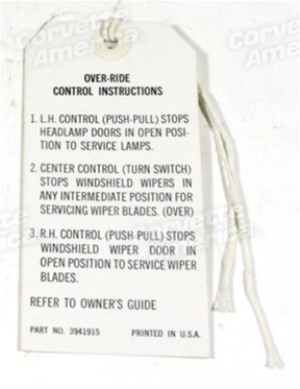 Card. Headlight Over-Ride Control 68