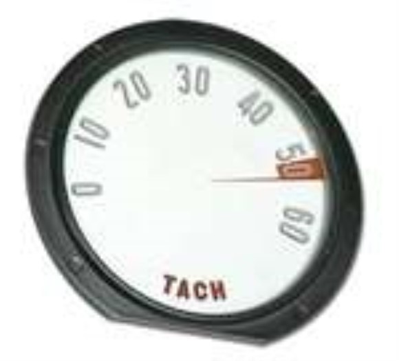Tachometer Face. W/Numbers 6000 RPM 58
