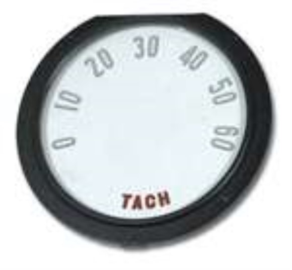 Tachometer Face. W/Numbers 6000 RPM 55-57