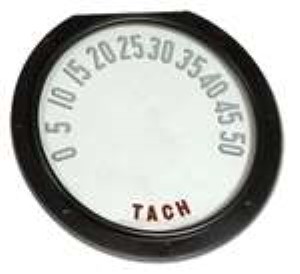 Tachometer Face. W/Numbers 53-54