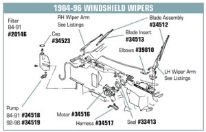 Windshield Washer Filter W/Nut 75-91