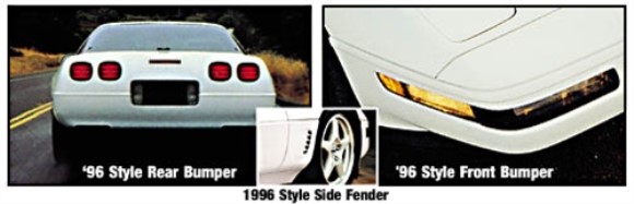Rear Bumper. '96 Style Wide Molding 84-90