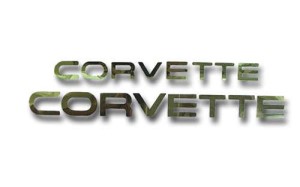 Corvette Lettering Kit. Gold 84-90