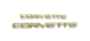 Corvette Lettering Kit. Yellow 97-04