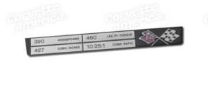 Console Dataplate. 427/390 69