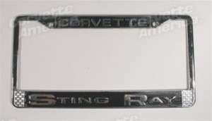 License Plate Frame. Stingray Chrome 63-76
