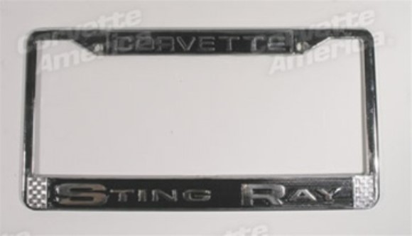 License Plate Frame. Stingray Chrome 63-76
