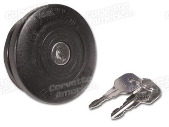 Gas Cap. Locking Black W/2 Keys 53-62