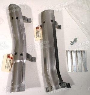 Exhaust Heat Shields. W/Straps 2.5 Inch 66-67