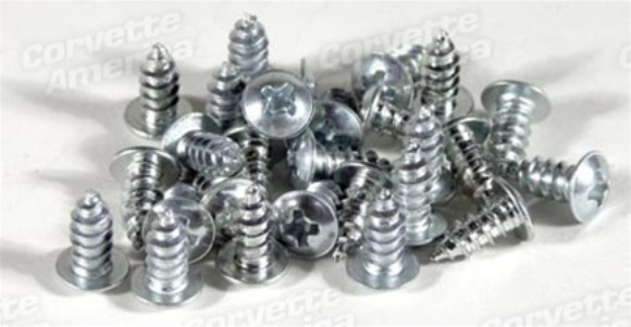 Windshield Molding Clip Screw Set. Coupe 64-67