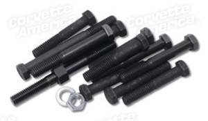 Exhaust Manifold Bolt Set. Small Block W/Air Conditioning 64-74