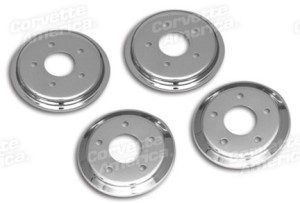 Brake Rotors Hub Covers - Chrome 4 Per Set 97-04